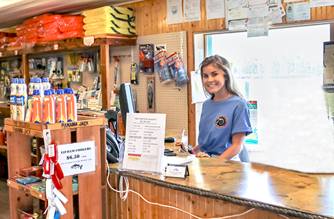 Our friendly staff at Twin Rivers Marina.